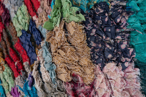 Vintage Rag Rug Area Rug (4' x 6')